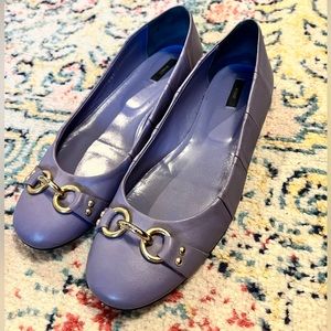 Vintage Lilac Lavender Leather Bally Ballet Flats Ballerinacore